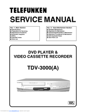Telefunken TDV-3000 Service Manual