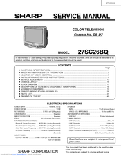 Sharp 27SC26BQ Service Manual