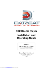 Datasat XD20 Installation And Operating Manual