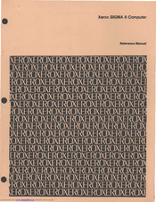 Xerox Sigma 6 Reference Manual