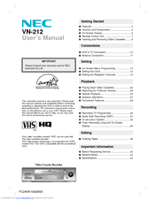 NEC VN-212 User Manual