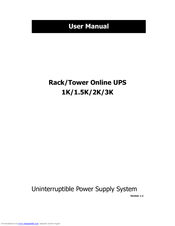 Uninterruptible Power Supplies 2K User Manual