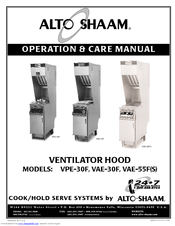 Alto-Shaam VAE-30F Operation And Care Manual