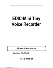 Ts-Market EDIC-Mini Tiny Operation Manual