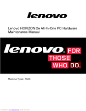 Lenovo HORIZON 2e F0AS Maintenance Manual
