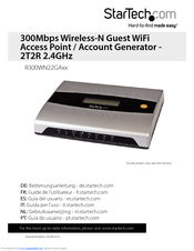 StarTech.com R300WN22GA Instruction Manual