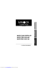 Minolta MACRO TWIN FLASH 2400 Instruction Manual