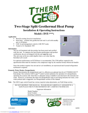 T Therm Geo TST-048 Installation & Operating Instructions Manual