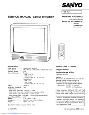 Sanyo CP20SR1-65 Service Manual