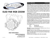 Elation ELED PAR RGB ZOOM User Instructions