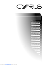 Cyrus DAC X+ User Instructions