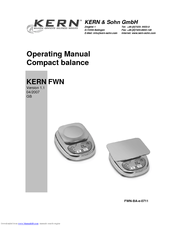 KERN KERN FWN Operating Manual