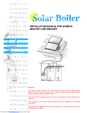 Solar Boiler SB64-9PV Installation Manual
