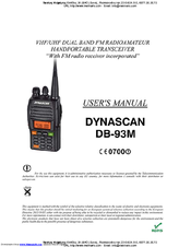 Dynascan DB-93M User Manual