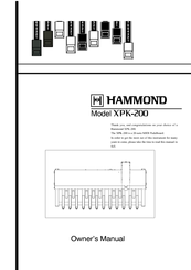 Hammond XPK-200 Owner's Manual
