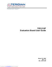 Teridian 73S1210F User Manual