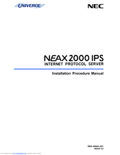 Nec NEAX 2000 IPS Installation Manual