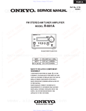 Onkyo R-801A Service Manual