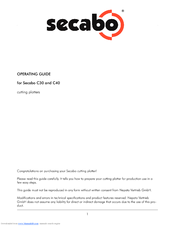 Secabo C30 Operating Manual