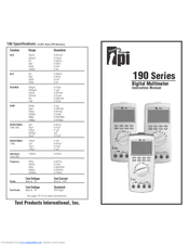 TPI 192 Instruction Manual