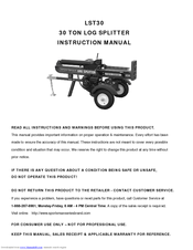 Buffalo Tools LST30 Instruction Manual