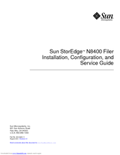 Sun Microsystems StorEdge N8400 Installation, Configuration, And Service Manual