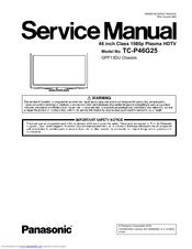 Panasonic Viera TC-P46G25 Service Manual