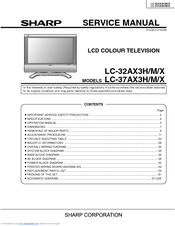 Sharp LC-37AX3H Service Manual