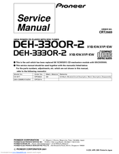 Pioneer DEH-3330R-2 Service Manual