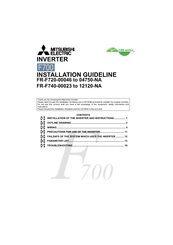 Mitsubishi Electric FR-F720-00046 Installation Manuallines