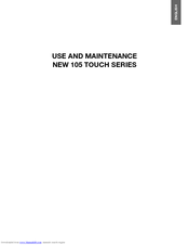 La San Marco New 105 Touch SEries Use And Maintenance