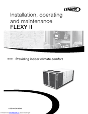 Lennox ROOFTOP FLEXY FXK 85 Installation, Operating And Maintenance