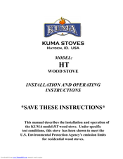Kuma Stoves HT Installation And Operating Instructions Manual