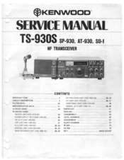 Kenwood SO-1 Service Manual