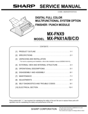 Sharp MX-PNX1C Service Manual