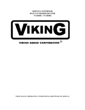 Viking VCSB48 Service Notebook