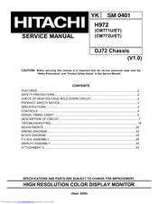 Hitachi SM0401 Service Manual