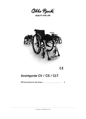 Otto Bock Avantgrade CLT Instructions For Use Manual
