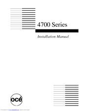 Oce 4715 Installation Manual