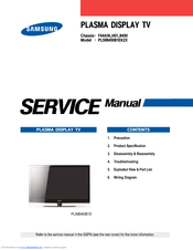 Samsung PL50B450B1D Servise Manual