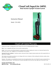 CleanCraft SuperLite CSL160XL Instruction Manual