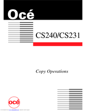 Oce CS240 Operation Manual