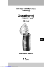 GERATHERM Micromesh GT-7002 Instruction Manual