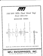 MFJ MFJ-1768 Instruction Manual