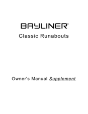 Bayliner Classic Runabout 192 Owner's Manual