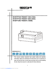 Invision KRYPTON TRIDENT 3000 User Manual
