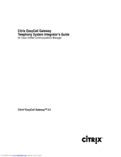 Citrix EasyCall Gateway 3.0 Integrator Manual