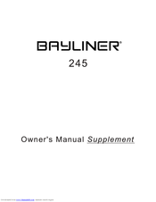 Bayliner 245 Cruiser Owner's Manual