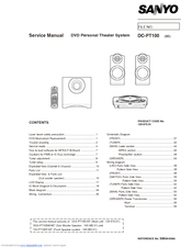 Sanyo DC-PT100 Service Manual
