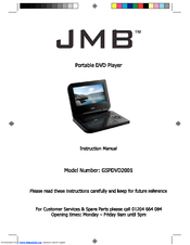 JMB GSPDVD2001 Instruction Manual